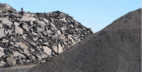 Piles of recycled asphalt pavement.